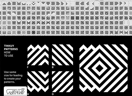فونت پترن و الگوهای خطی - Tinkuy Patterns Font Family 